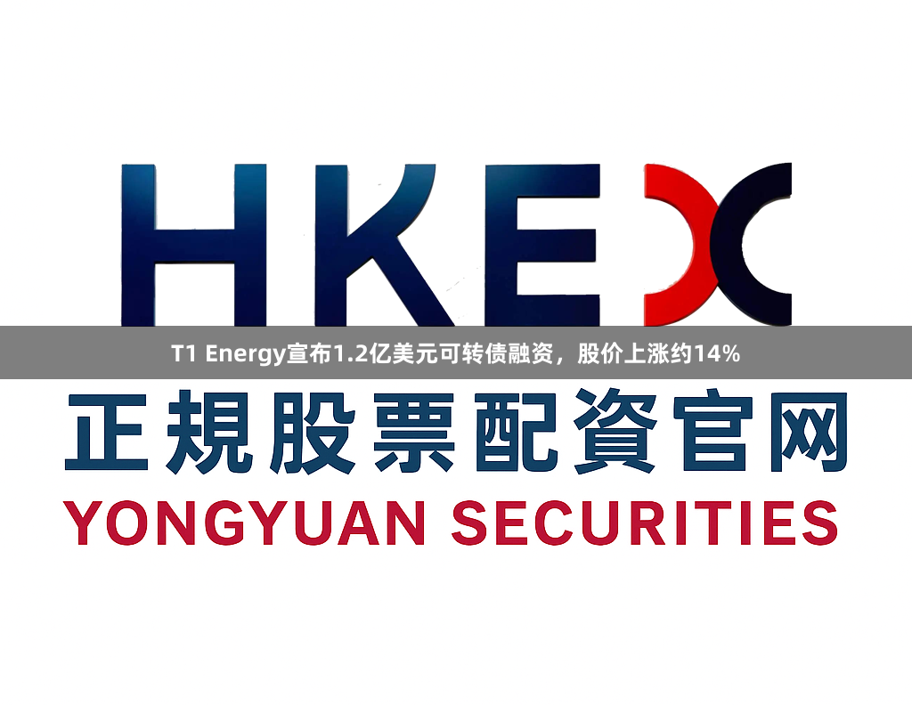 T1 Energy宣布1.2亿美元可转债融资，股价上涨约14%
