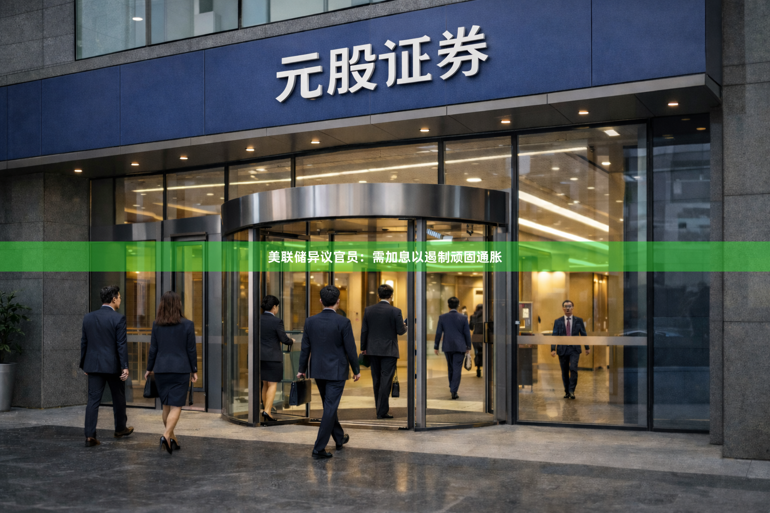 美联储异议官员：需加息以遏制顽固通胀